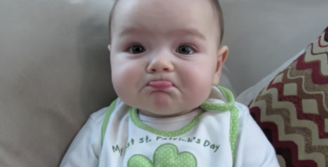 Dad Utters 1 Word & Chubby Baby Throws The Cutest Fit You’ll Ever See