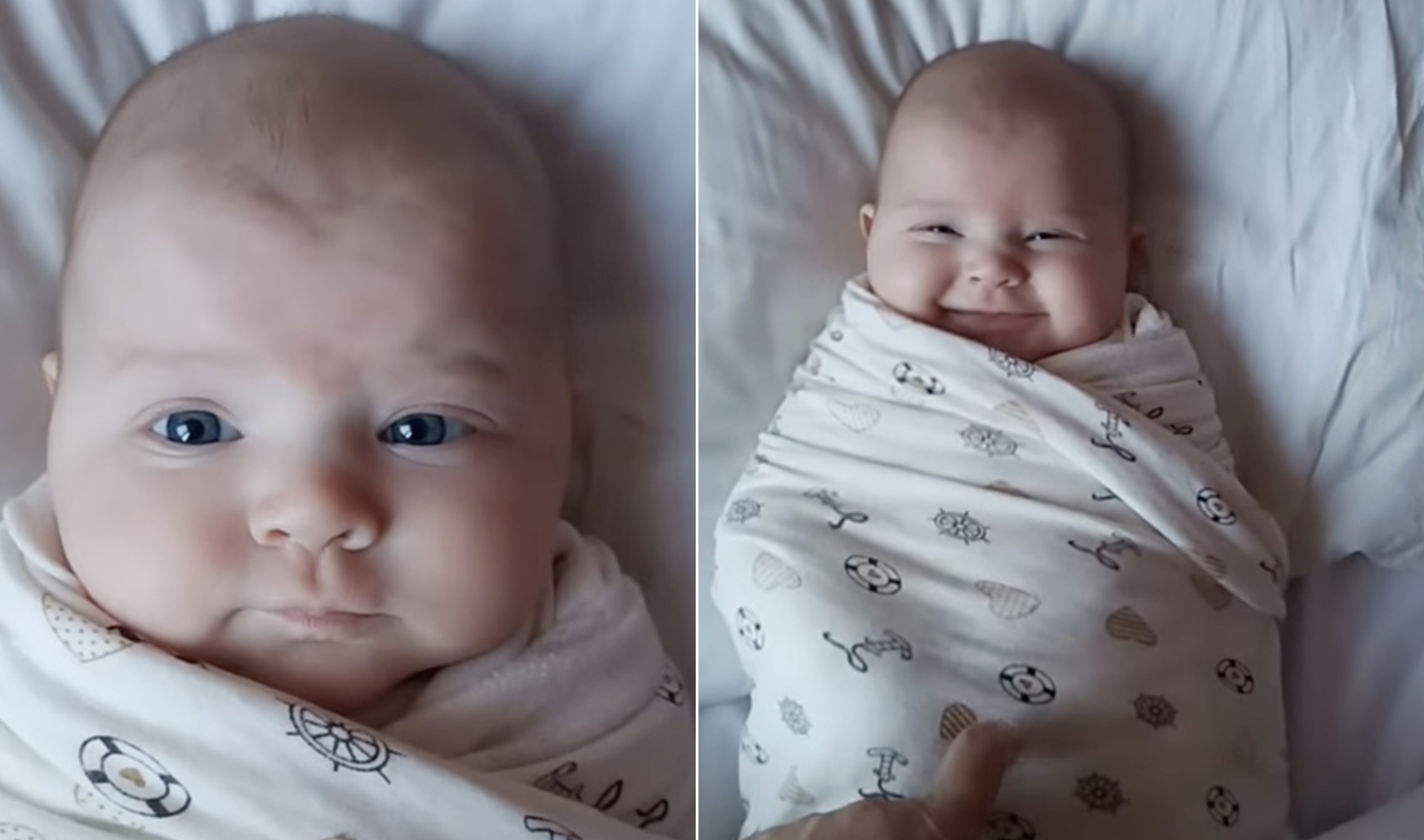 Newborn baby’s reaction while mother touches him is so amazing | My ...