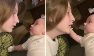 Sweet moment! Baby Cameron reacts to his mother’s voice for the first ...